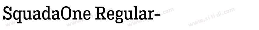 SquadaOne Regular字体转换